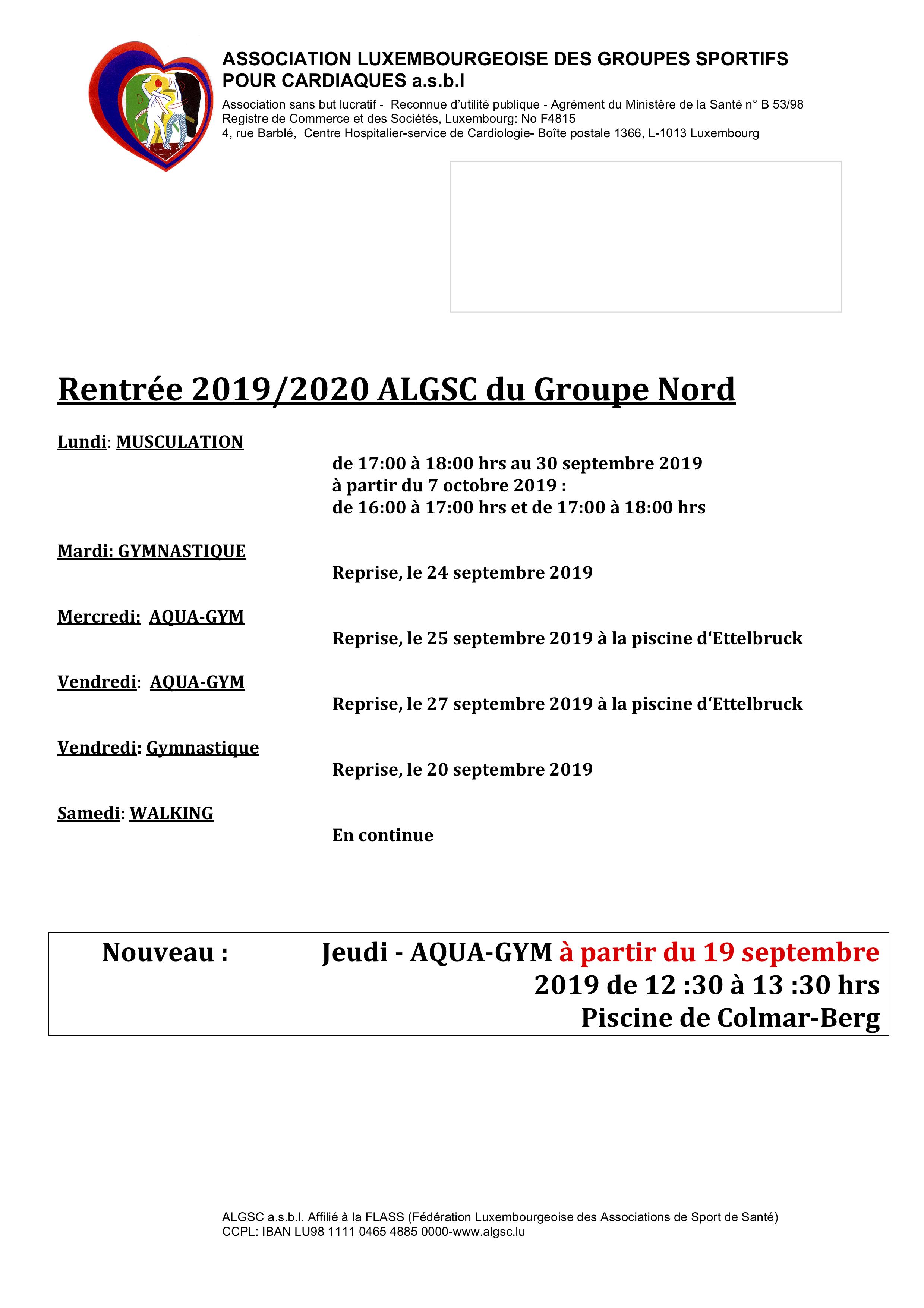 NORD GSP Rentrée 2019 courrier