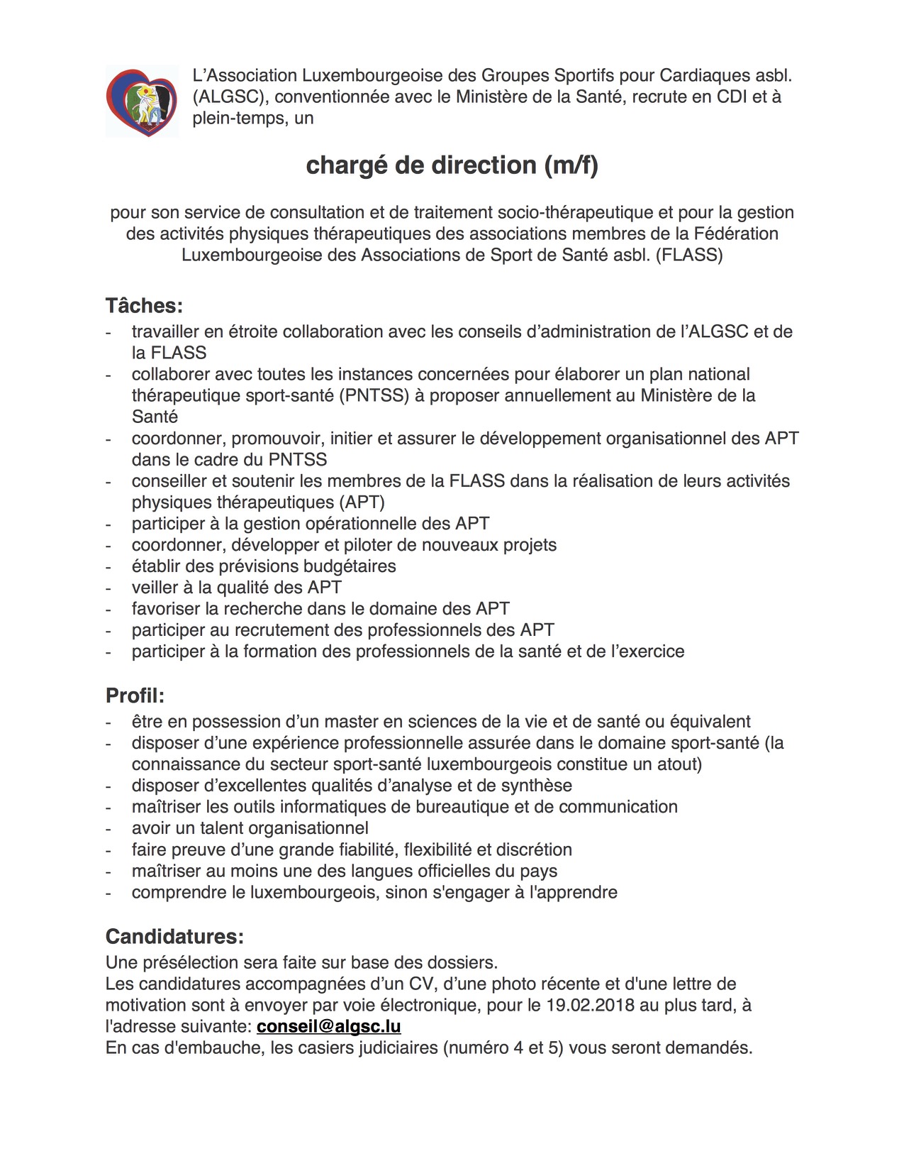 Annonce ALGSC 2