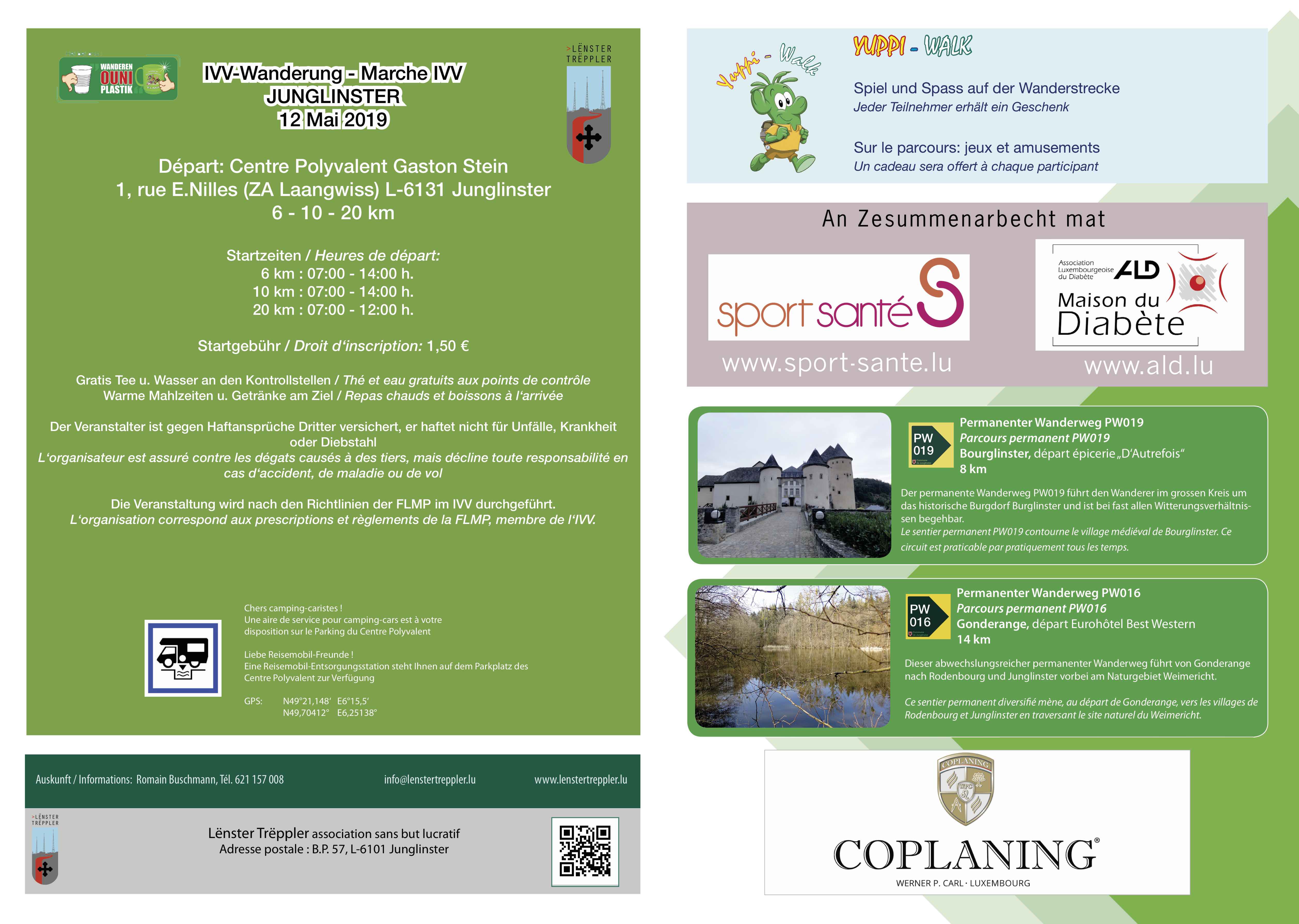 Invitation marche Flyer A4 IVV 2019